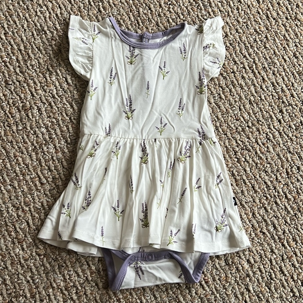 Kyte Lavender Bunch Onsie Dress